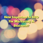 How Important Is SEO For Marketing A Business?